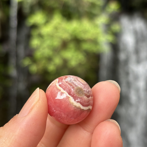 ミニ☆ロードクロサイト（インカローズ）☆スフィア☆22.3mm☆瀧川神社