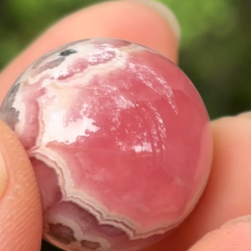 ミニ☆ロードクロサイト（インカローズ）☆スフィア☆22.3mm