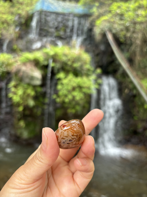 ボツワナアゲート☆握り石☆48㎜☆瀧川神社にて浄化☆No.1 9枚目の画像