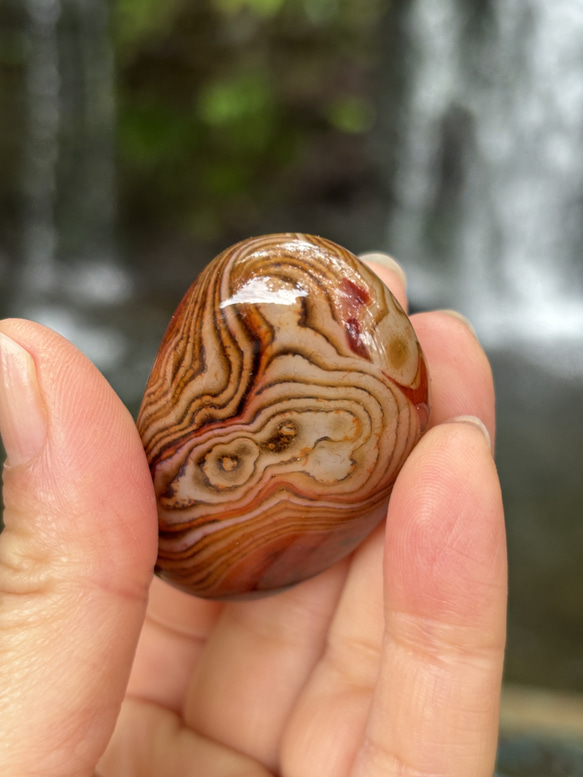 ボツワナアゲート☆握り石☆48㎜☆瀧川神社にて浄化☆No.1 4枚目の画像