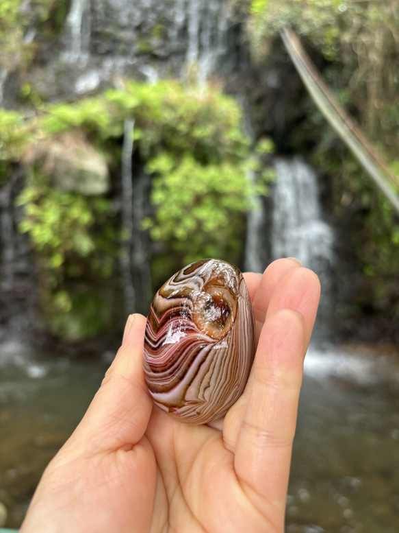 ボツワナアゲート☆握り石☆55㎜☆瀧川神社にて浄化☆No.2 18枚目の画像