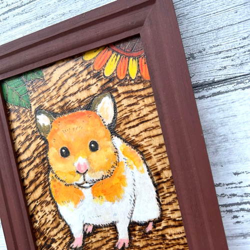 A4サイズ】多頭もOK！うちの子ペット似顔絵ウッドバーニング焦し