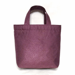 金襴布トートバッグ　蝶々（紫）　和柄バッグ　和装に最適　華やかで上品　西陣織　 2枚目の画像