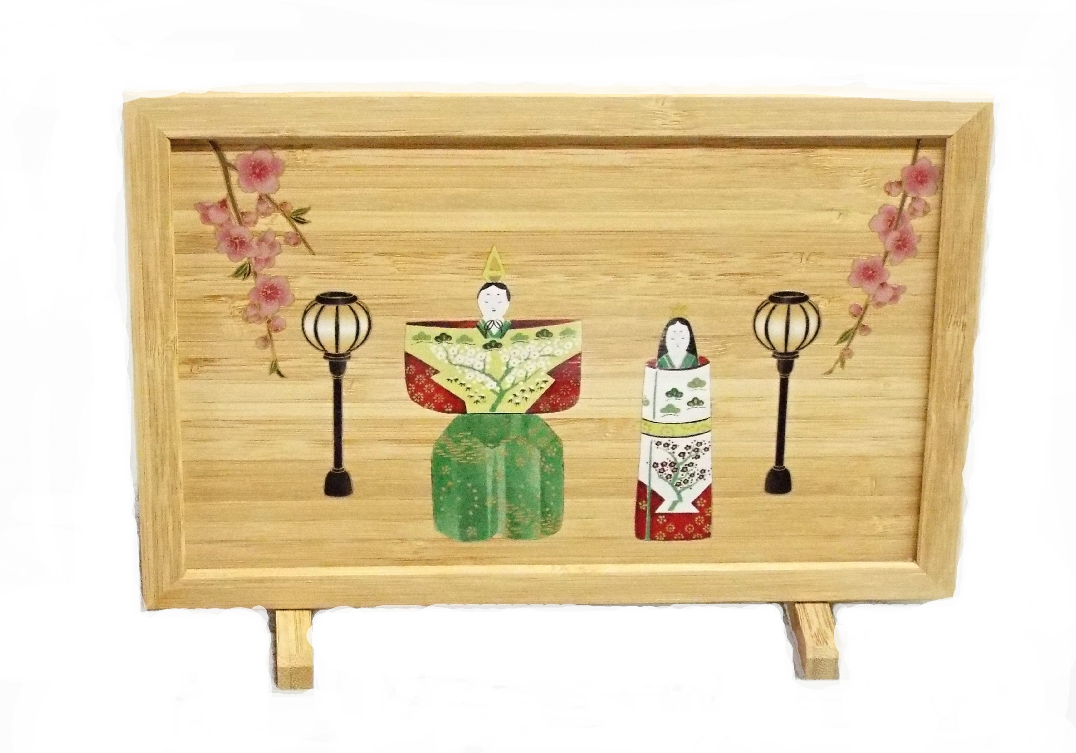 竹衝立　お雛さんと兜 14,630円