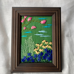 刺繍の額縁 インテリアのアート 刺繍の壁掛け 刺繍の絵画 その他