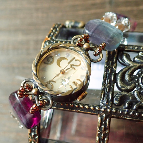 天然石腕時計「月雫のカケラ（サフィレット入り）」No.5 腕時計 LUNA