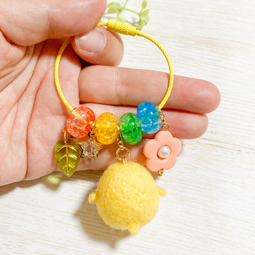 moonさま専用♡じゃらじゃらキーホルダーバッグ キャンディひよこ