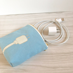 充電器！ポーチ【ピスタチオ】 5枚目の画像