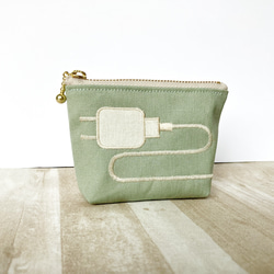 ケーブル！ポーチ【ピスタチオ】 5枚目の画像