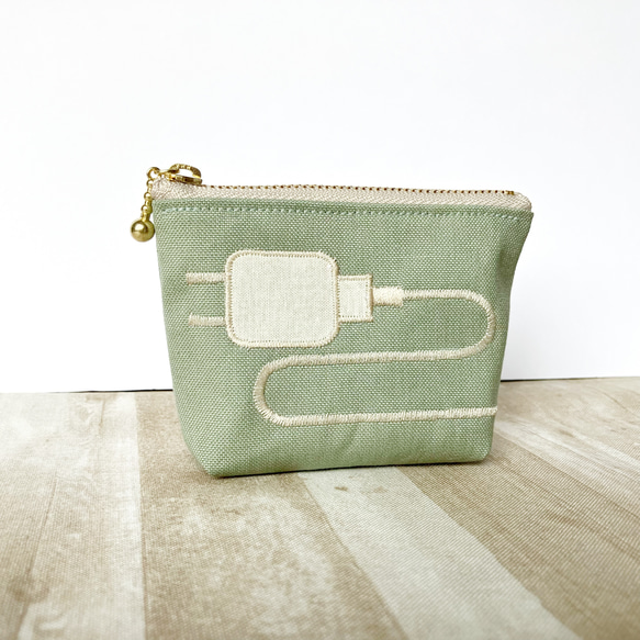 ケーブル！ポーチ【ピスタチオ】 5枚目の画像