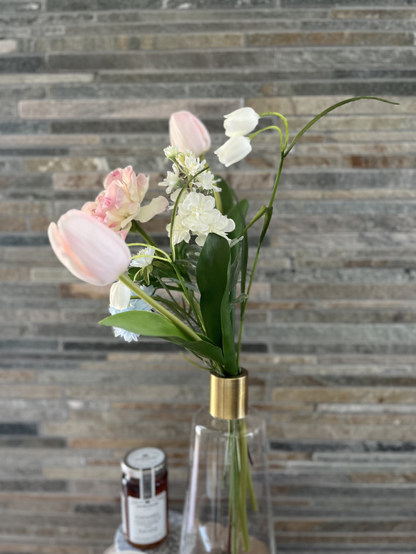 母の日 花束 フラワーアレンジメント 花瓶 ギフト プレゼント アーティフィシャルフラワー 造花 花 お見舞い 誕生日 3枚目の画像