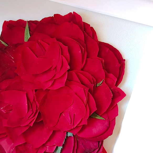 赤バラ花束保存♡プロポーズ花束を押し花へ【Sサイズ】※限定プレゼントあり！存加工　アフターブーケ　押し花　プロポーズ 3枚目の画像