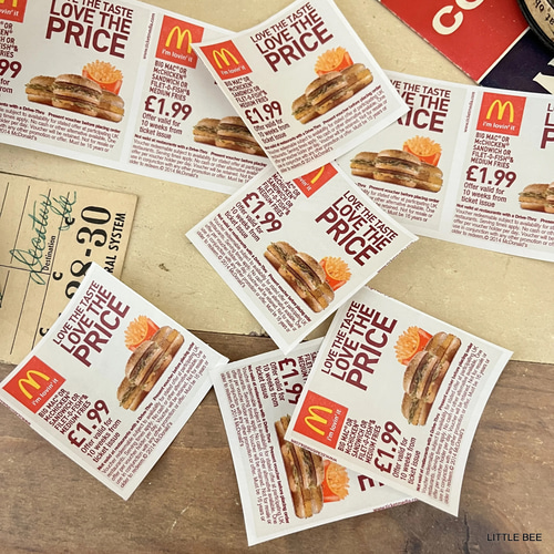 ビンテージ マクドナルド ロールチケット マクドナルド ビンテージ ロールチケット