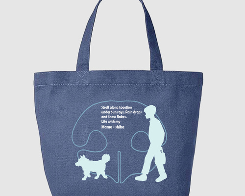 オーダーメイド 豆しば トートバッグ 散歩/オリジナル/ワン