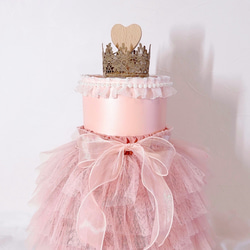 オムツケーキ　＜Pink Dress＞　出産祝い　ギフト　プレゼント　ドレス　女の子 2枚目の画像