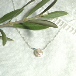 *新品* SV925 淡水珍珠罌粟項鍊 第2張的照片