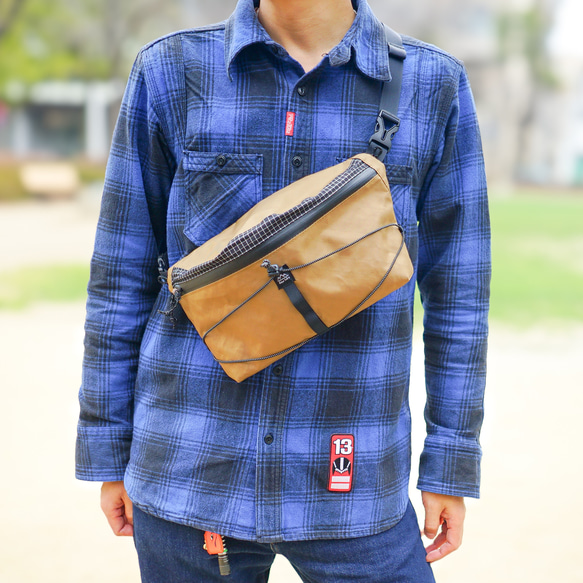 グレー［ハイカーナナメバッグ・L］ /登山・キャンプ・アウトドア・フェス・ボディバッグ・slowhike 人気・おすすめ｜使いやすい・旅行におすすめ 品質保証 全国発送