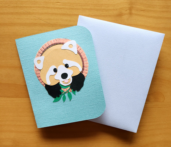 レッサーパンダのグリーティングカード 3枚目の画像