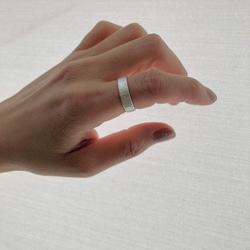 stone ring silver 5mm /シルバー/リング/指輪/石目/槌目 6枚目の画像