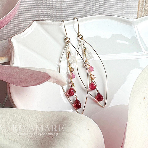 ムーンストーン ピンクトルマリン ピンクサファイア ブラウン  