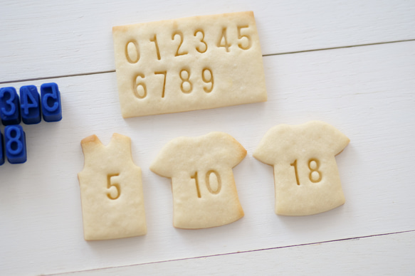 数字スタンプ　クッキー型・クッキーカッター 2枚目の画像