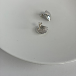 《silver950》丸井梯形銀耳環樹脂耳環百變簡約防過敏 第14張的照片