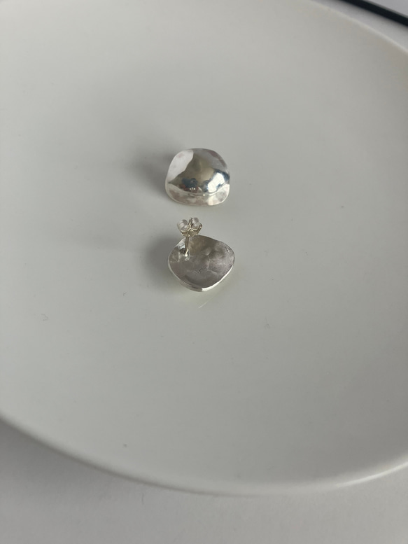 《silver950》丸井梯形銀耳環樹脂耳環百變簡約防過敏 第13張的照片