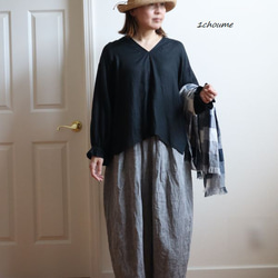 フレンチリネン　イージー　サーカスパンツ　裾タックor裾フリル 1枚目の画像