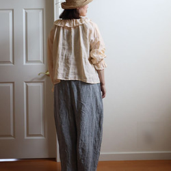フレンチリネン　イージー　サーカスパンツ　裾タックor裾フリル 4枚目の画像