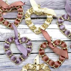 チャーム ハート 2個 ピアス アクセサリー 大人っぽ 上品 ゴールド