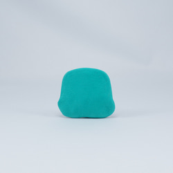 手触りが心地よい-鹿革天溝がま口小銭入れ#エメラルドグリーン 3枚目の画像