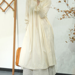 新作.品質よい麻/リネンドレス.上品な涼しいワンピース　ミディアムスカート　パープル 1枚目の画像