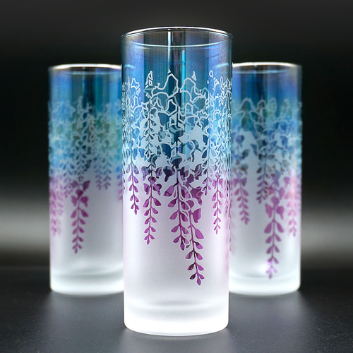 藤棚のコリンズグラス【Cobalt】 グラス crafterior [ｸﾗﾌﾃﾘｱ] 通販