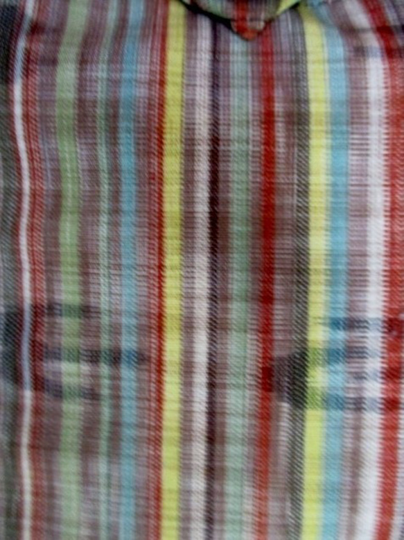 ７７０９　帯と縞柄の着物で作ったショルダーバック　＃送料無料 4枚目の画像