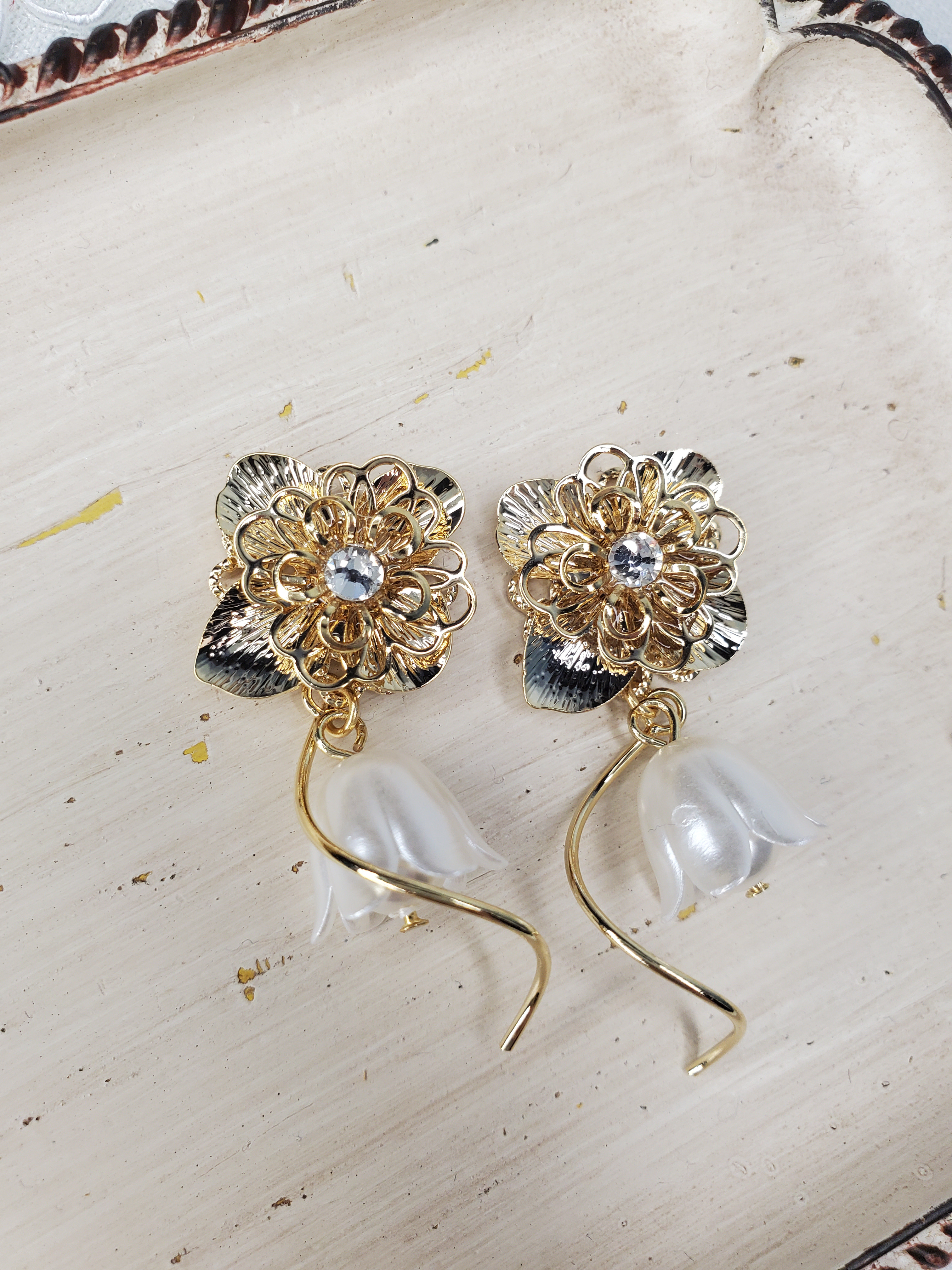 メタルフラワーアクセサリー イヤリング/ピアス イヤリング