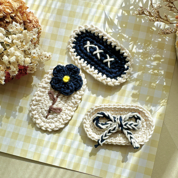 かぎ針編みパッチンピン ヘアピン chaa_c_l 通販 17559129｜Creema