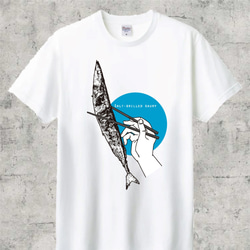 秋刀魚とお箸　半袖Tシャツ 9枚目の画像