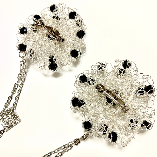 Pt900 ダイヤモンド0.19ct クォーツ1.61ct K14WG 花 フラワー