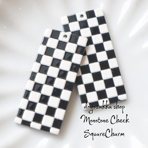 専用ꫛꫀꪝ❤︎市松柄×ブラック&ベージュ❤︎チャーム付きシュシュ 専用ꫛꫀꪝ❤︎市松柄×ブラック&ベージュ❤︎チャーム付きシュシュ