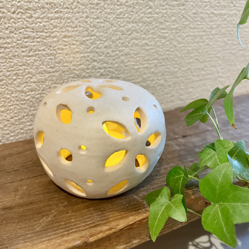 手作り陶器のキャンドルホルダー キャンドル・キャンドルホルダー