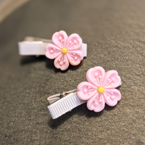 さくらC ベビーヘアクリップ さくらベビークリップ♡ベビーヘア
