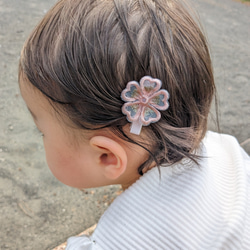 桜レースヘアクリップ♡ベビーヘアクリップ♡ 5枚目の画像