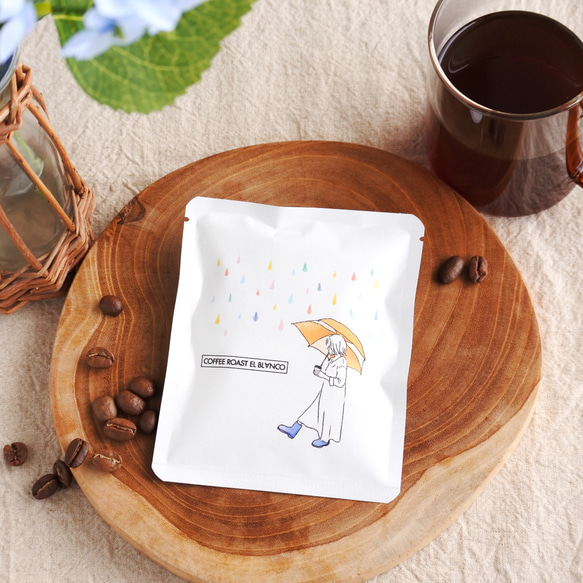 《初夏ギフト》紫陽花と傘 ドリップバック ギフトset 8個〜 |  自家焙煎コーヒー 5枚目の画像