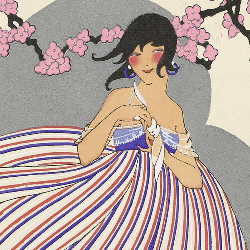 NO.562】ストライプのドレスワンピースイラストアートポスター