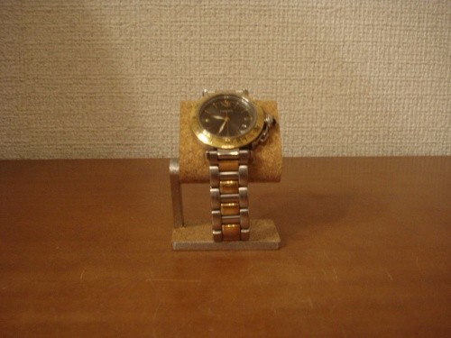 腕時計スタンド　ウォッチスタンド　ベルト台座接触バージョン　台座上コルク（普通コルク）あり