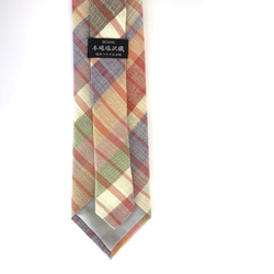 伝統織物のトップブランド塩沢織のネクタイ（縞）O25 3枚目の画像