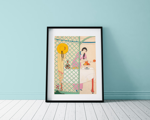 婦人　パステル　オシャレ　絵画 11 6e78cd9f42bbda66e7ea35034ff683
