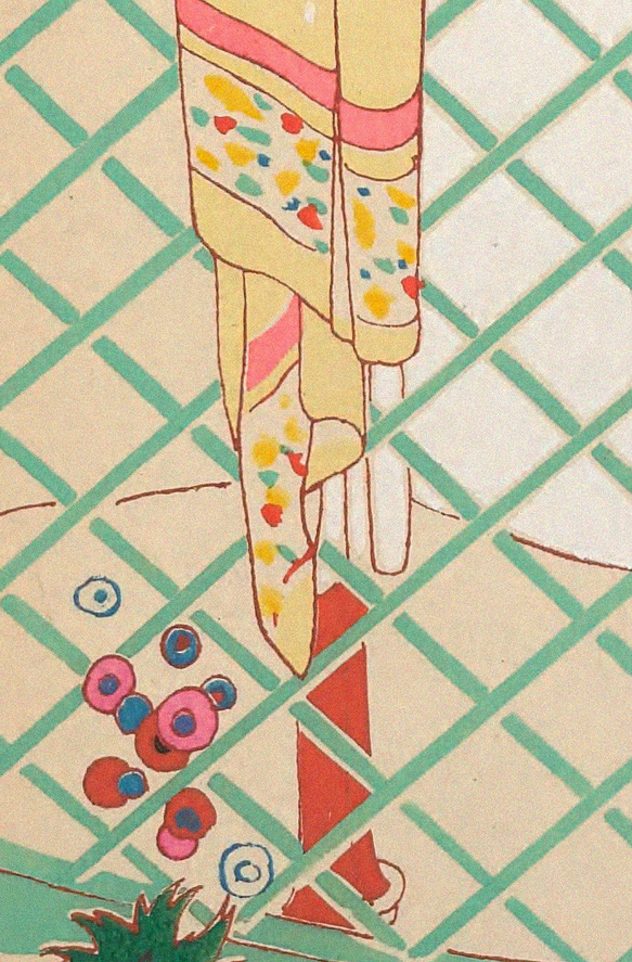 【NO.563】オレンジと女性イラストアートポスター☆60sレトロモダンモッズおしゃれ可愛いパステルA2A1B5B4B3 5枚目の画像