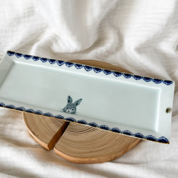 square plate.   Blue-Blue  rabbit 3枚目の画像