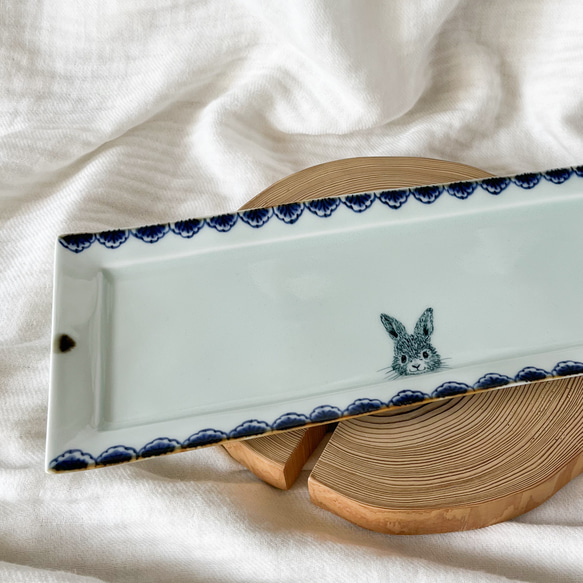 square plate.   Blue-Blue  rabbit 4枚目の画像